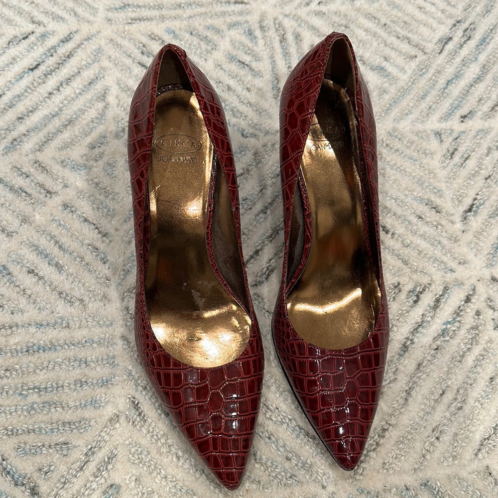 Joan & David red pumps